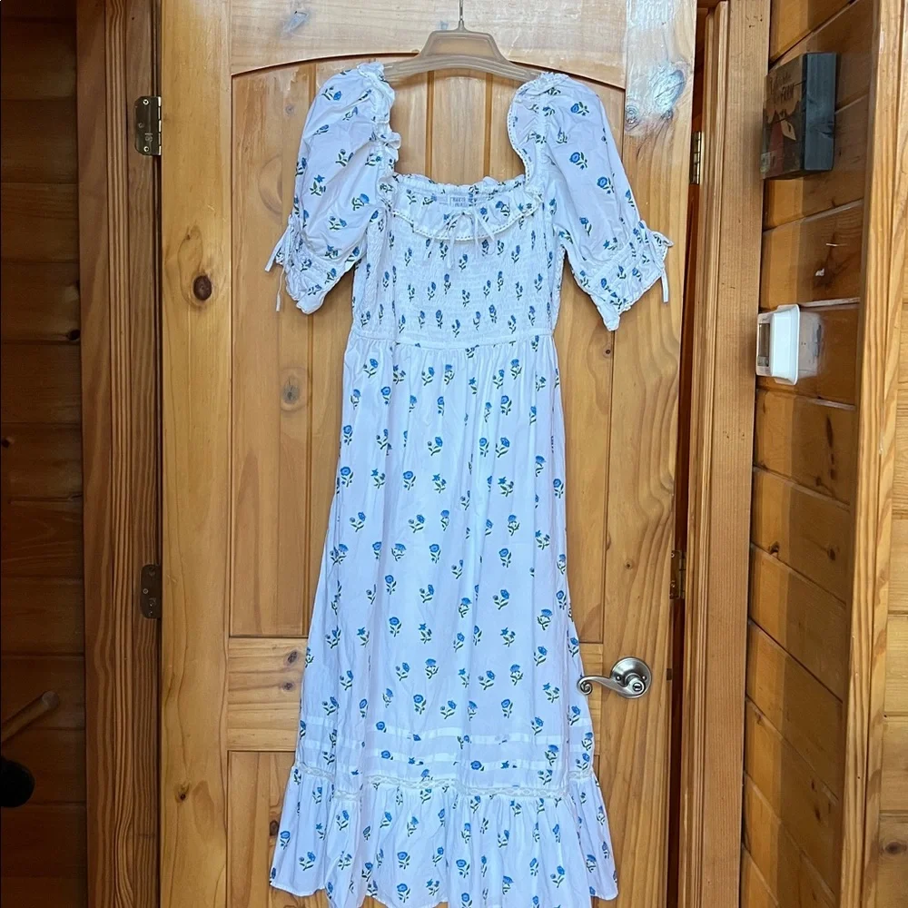 NWOT pink city prints Meryl dress in cobalt - Picture 10 of 13